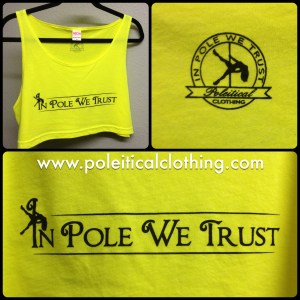 In Pole We Trust Cropped Tank in Yellow