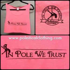 In Pole We Trust Cropped Tank in Pink